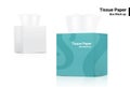 White Tissue Box Mock up Realistic product packaging on white background vector