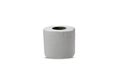 A white tissue paper roll with a cut out is a clean white background for cleaning inside the house or bathroom separately on the Royalty Free Stock Photo