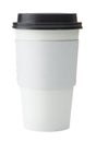 White To Go Coffee Cup with Black Lid Royalty Free Stock Photo