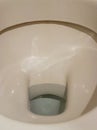 White toilet bowl.