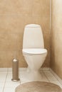 White toilet bowl in modern bathroom Royalty Free Stock Photo