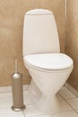White toilet bowl in modern bathroom Royalty Free Stock Photo