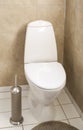 White toilet bowl in modern bathroom Royalty Free Stock Photo