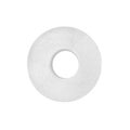 White toilet paper on white background isolated close up, one circle soft bog roll top view, paper tissues, design element