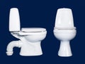 White toilet sanitary isolated
