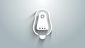White Toilet urinal or pissoir icon isolated on grey background. Urinal in male toilet. Washroom, lavatory, WC. 4K Video