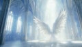 A white-toned angel image evoking serenity Royalty Free Stock Photo