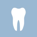 White tooth dental vector icon Royalty Free Stock Photo