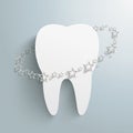 White Tooth White Stars PiAd Royalty Free Stock Photo