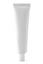 White toothpaste tube realistic 3d vector illustration isolated. Blank cosmetic tube mockup standing. Health care pack