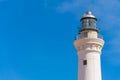 A white top of a lighthouse