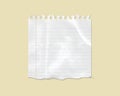 White Torn Lined Note Paper