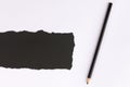 White torn paper over black background Royalty Free Stock Photo