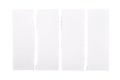 White Torn Paper Strips Isolated Royalty Free Stock Photo