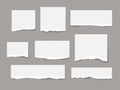 White torn paper tears pieces collection isolated Royalty Free Stock Photo