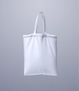 White tote bag mockup. Vector 3d illustration. Royalty Free Stock Photo