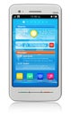 White touchscreen smartphone