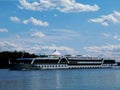 White Tour Boat on the Blue Danube