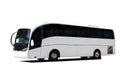 White Tour Bus Royalty Free Stock Photo