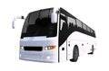 White Tour Bus Isolated Royalty Free Stock Photo