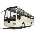 White tourist bus isolated Royalty Free Stock Photo