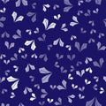 White Tourist tent icon isolated seamless pattern on blue background. Camping symbol. Vector