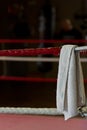 White towel on the boxing ring