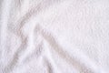 White towel texture. Fluffy carpet background. Blank bathroom textile. Warm Royalty Free Stock Photo