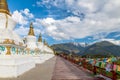 The white tower in Deqin county Yunnan province Royalty Free Stock Photo