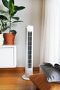 White tower fan in a modern interior Royalty Free Stock Photo
