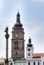 The White Tower on the Great Square, Hradec Kralove, Great Square Royalty Free Stock Photo