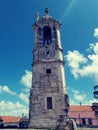 White tower of a nunnery against the sky