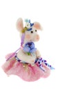White toy pig in a pink skirt Royalty Free Stock Photo