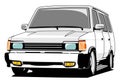 White toyota kijang vector art