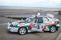 White Toyota rally car Royalty Free Stock Photo