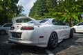 White Toyota Supra A80 Turbo MK IV in JDM run car meet Royalty Free Stock Photo