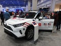 White Toyota SUV at the Auto Show