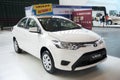 white toyota vios car