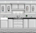 White traditional classic kitchen