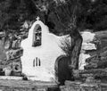 White traditional greek Chapel in Crete Royalty Free Stock Photo