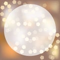 White translucent circle on blurred background