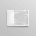 White Transparent Empty Disposable Plastic Food Container for package design