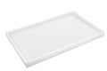 White tray, clipping path included. Royalty Free Stock Photo