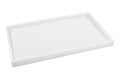 White tray, clipping path included. Royalty Free Stock Photo