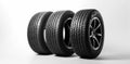 auto profile car object wheel isolated rubber tyre background tire automobile. Generative AI.