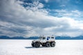 White Trecol 39294 cross-country vehicle at lake Baikal.