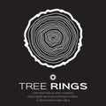 White Tree rings background and saw cut tree trunk , forestry and sawmill.