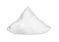 White triangular pillow. Vector mock up