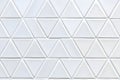 White Triangular Tiles Pattern Modern Geometric. Royalty Free Stock Photo
