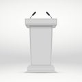 White Tribune Rostrum Stand Royalty Free Stock Photo